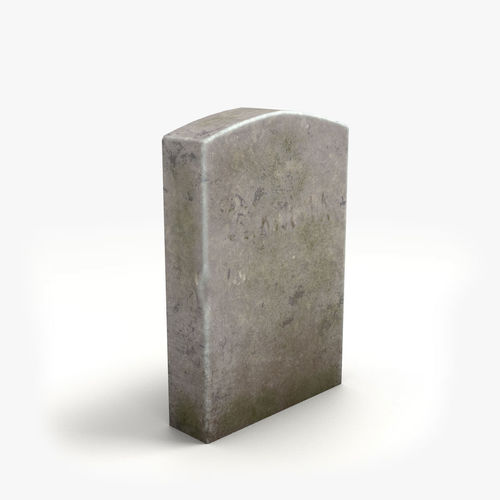 Lowpoly Tombstone 3 gravestone Low-poly 3D model