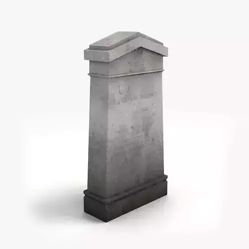 Lowpoly Tombstone 4 gravestone