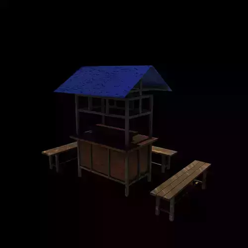 Food Carts 03 3D model 7