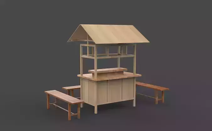 Food Carts 03 3D model 4