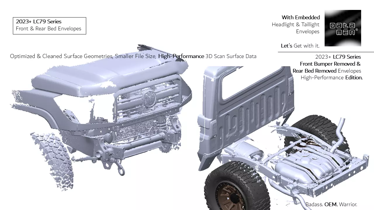 2023 TOYOTA Land Cruiser LC79 Front Chassis Rear Bed Scans 3D