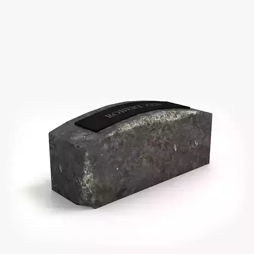 Lowpoly Tombstne stone block