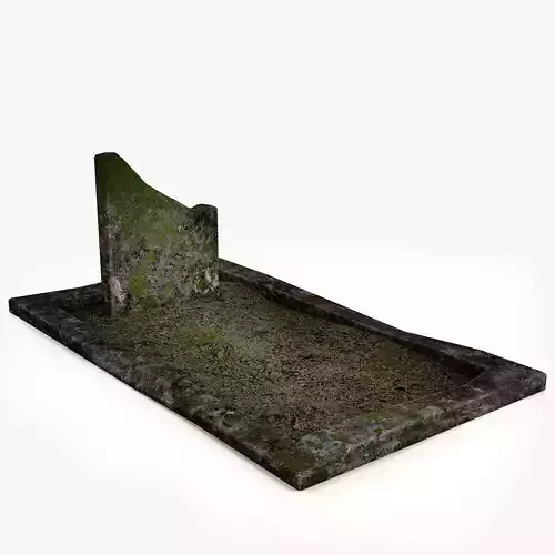 Lowpoly Tombstne gravestone