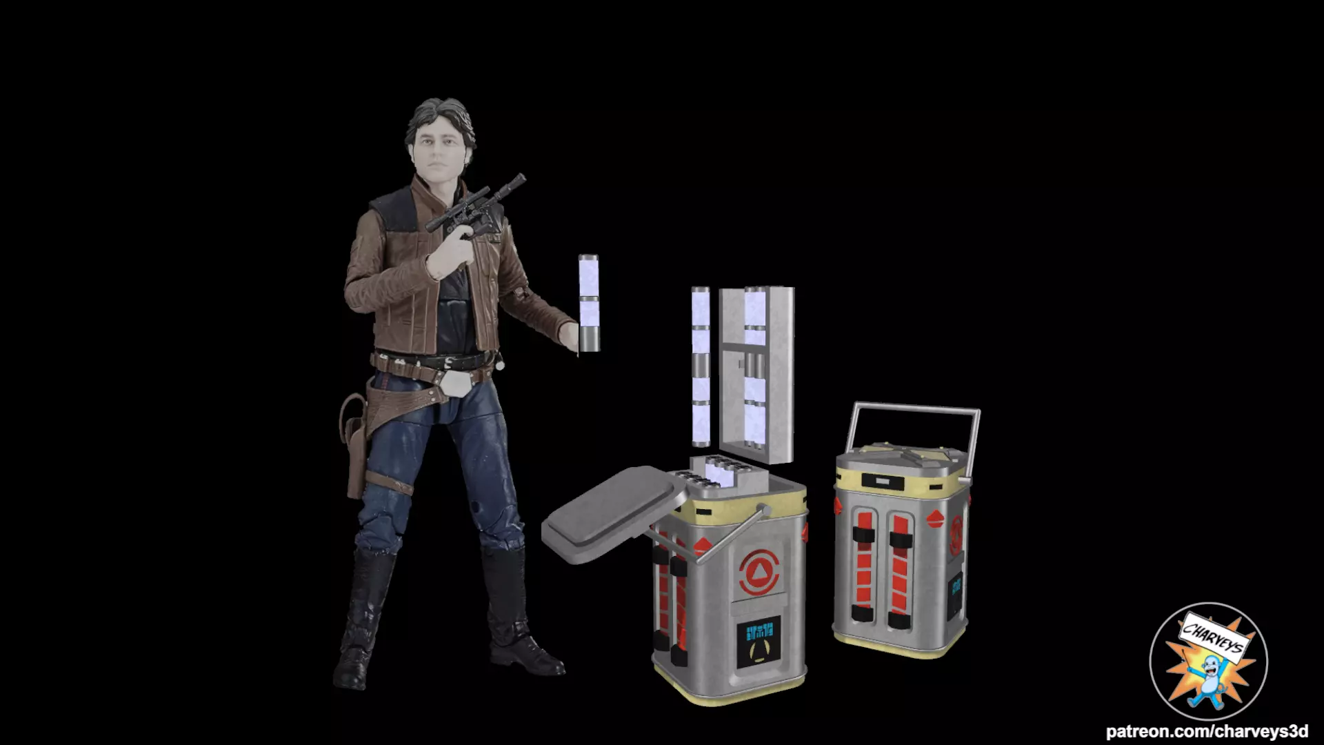 Star Wars Coaxium Container for 4 and 6 inch figures 3D print model