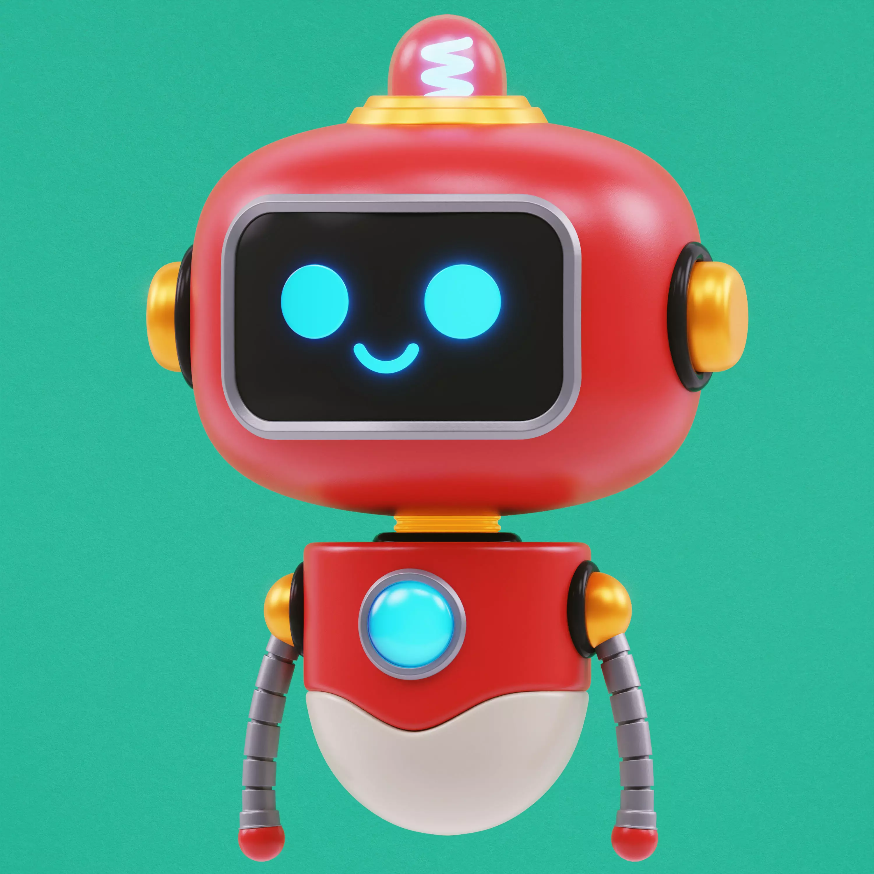 Friendly Robot Mascot 3D model