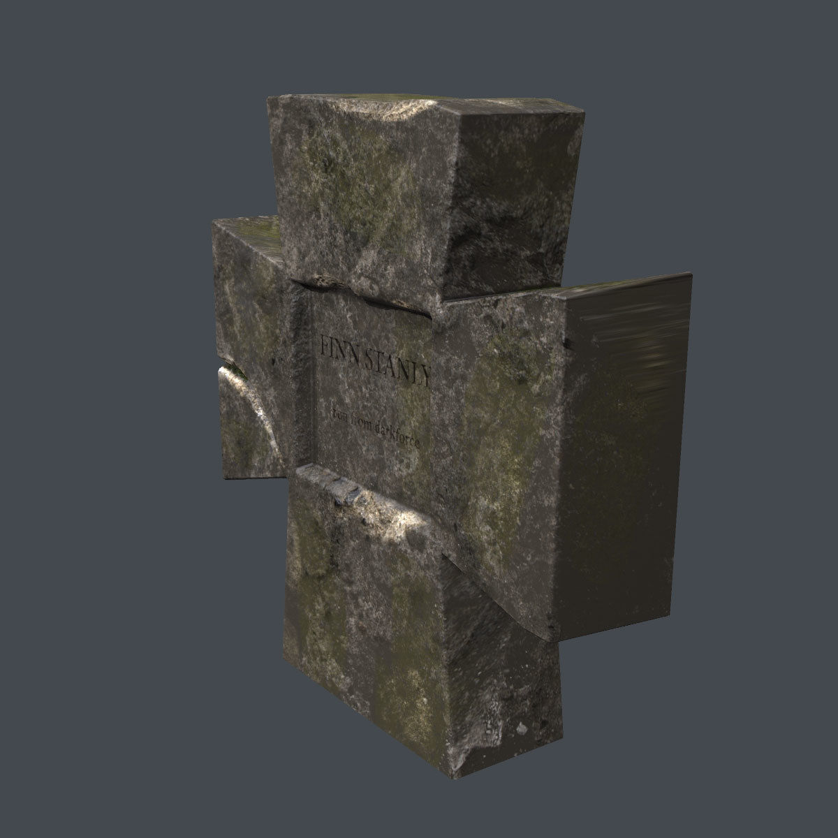 Lowpoly Gravestone 10 Pack vol2 Low-poly 3D model_12
