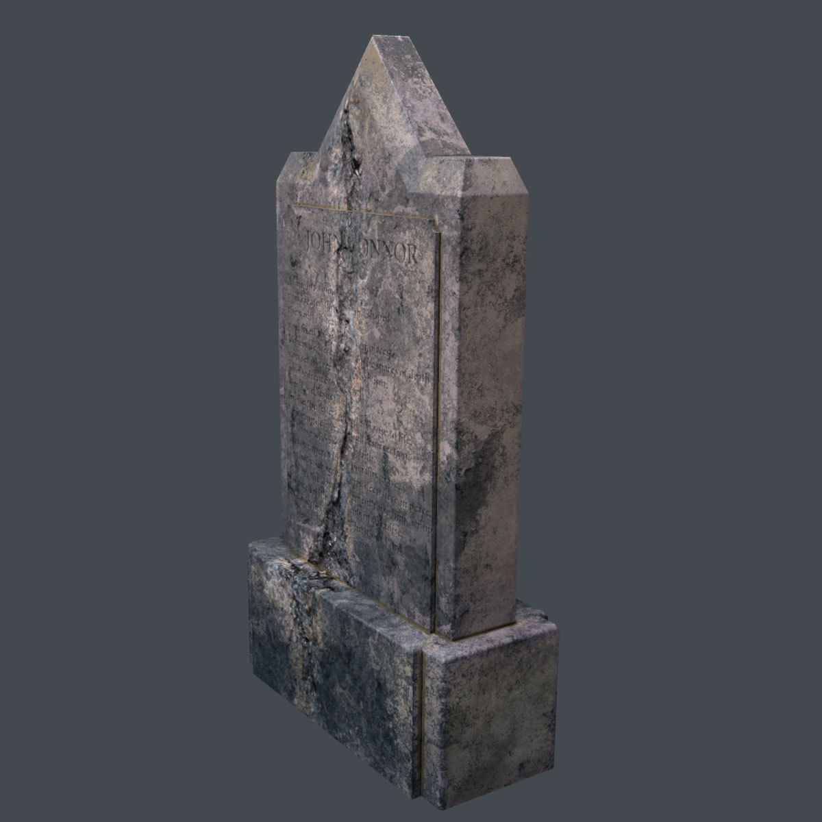 Lowpoly Gravestone 10 Pack vol2 Low-poly 3D model_17
