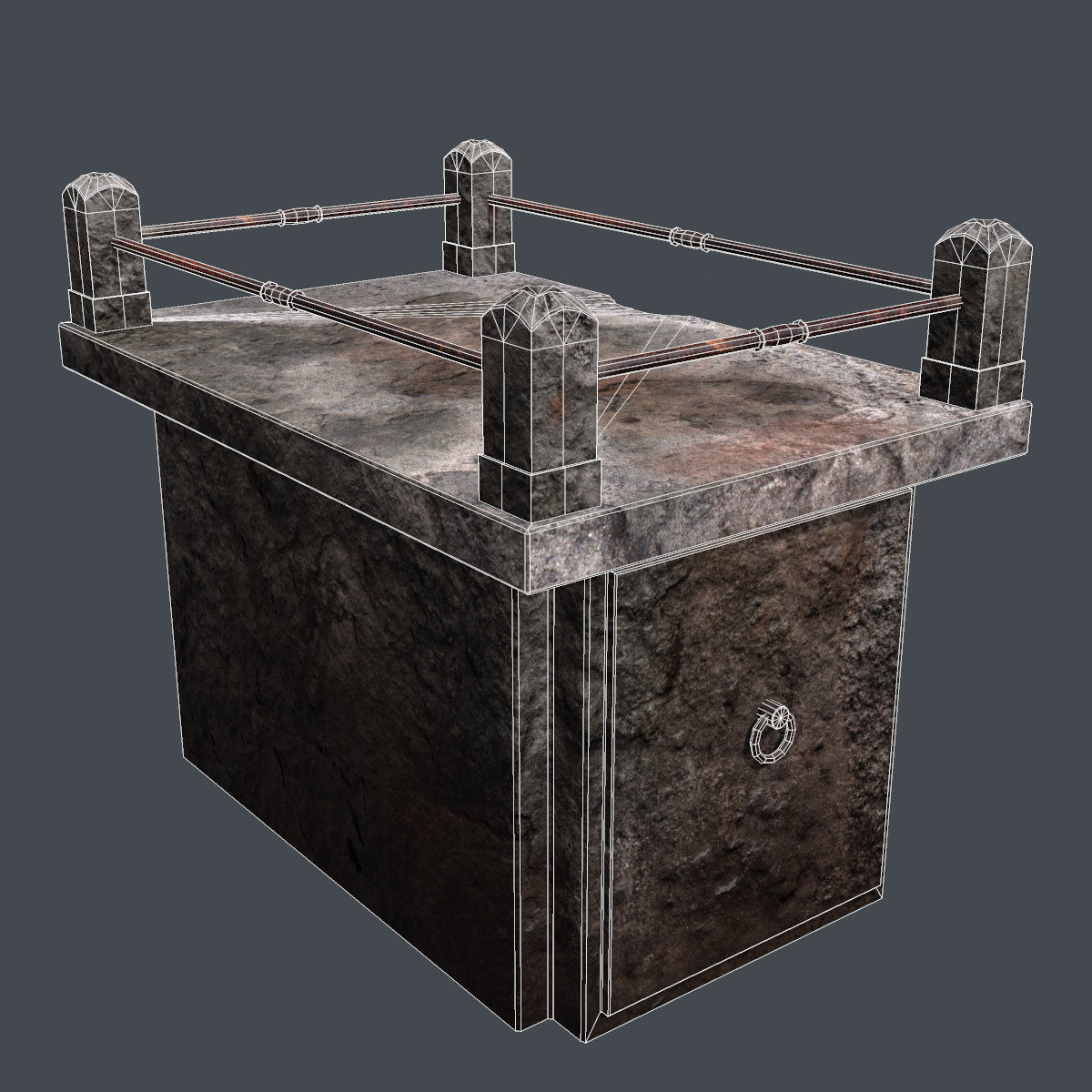 Lowpoly Gravestone 10 Pack vol2 Low-poly 3D model_31