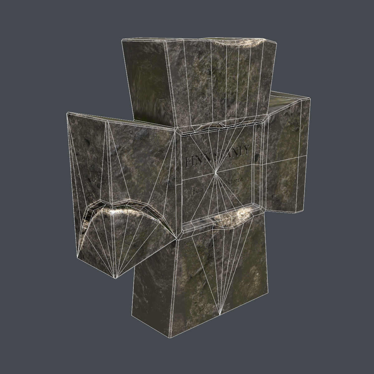 Lowpoly Gravestone 10 Pack vol2 Low-poly 3D model_26