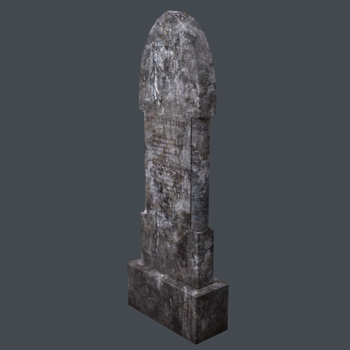 Lowpoly Gravestone 10 Pack vol2 Low-poly 3D model_14