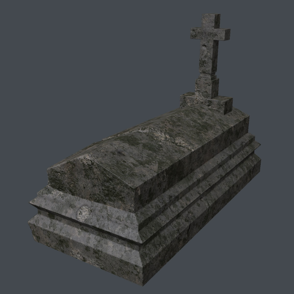 Lowpoly Gravestone 10 Pack vol2 Low-poly 3D model_15