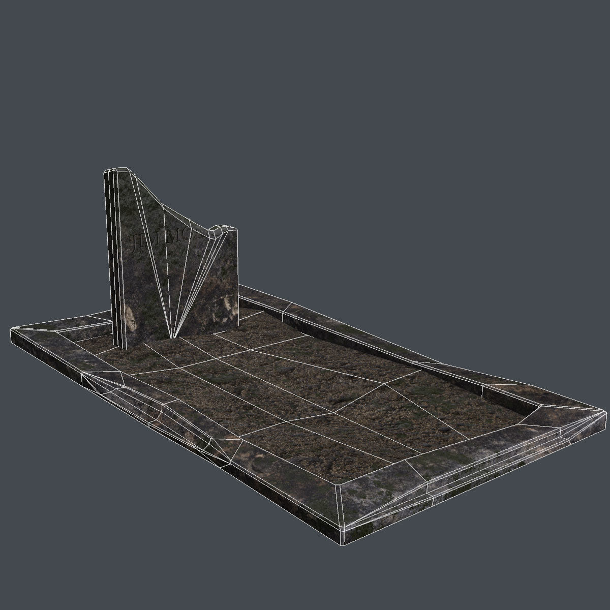 Lowpoly Gravestone 10 Pack vol2 Low-poly 3D model_25
