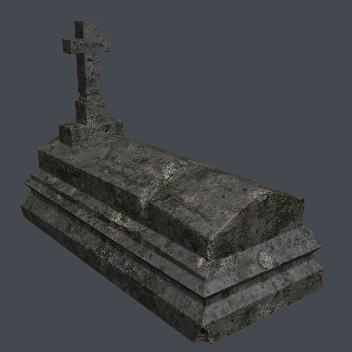 Lowpoly Gravestone 10 Pack vol2 Low-poly 3D model_8