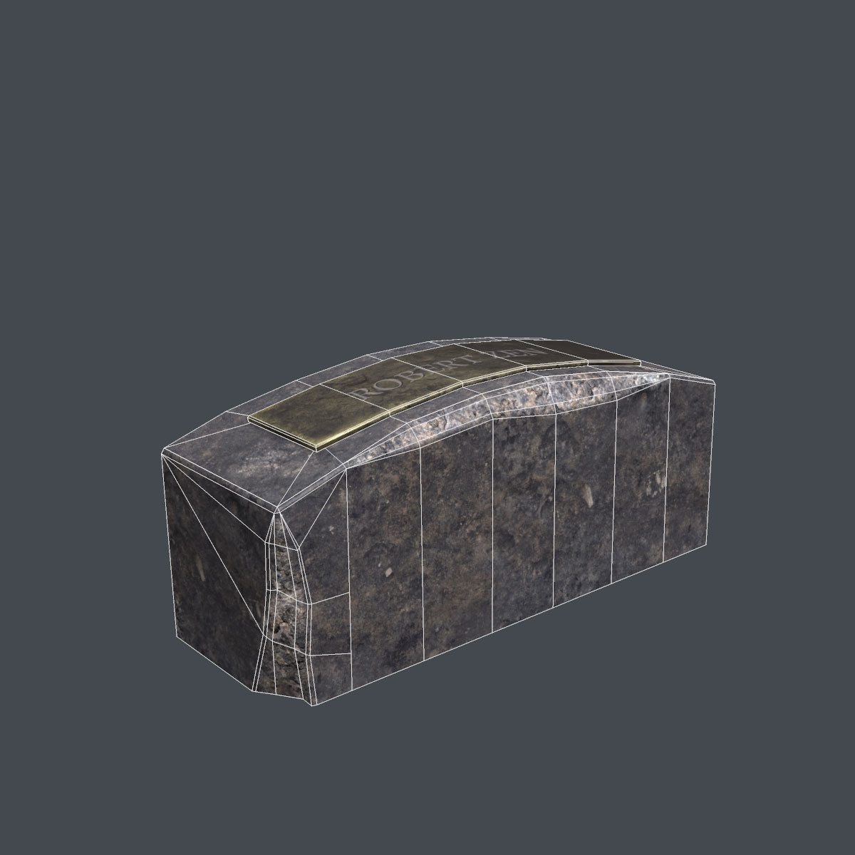 Lowpoly Gravestone 10 Pack vol2 Low-poly 3D model_35