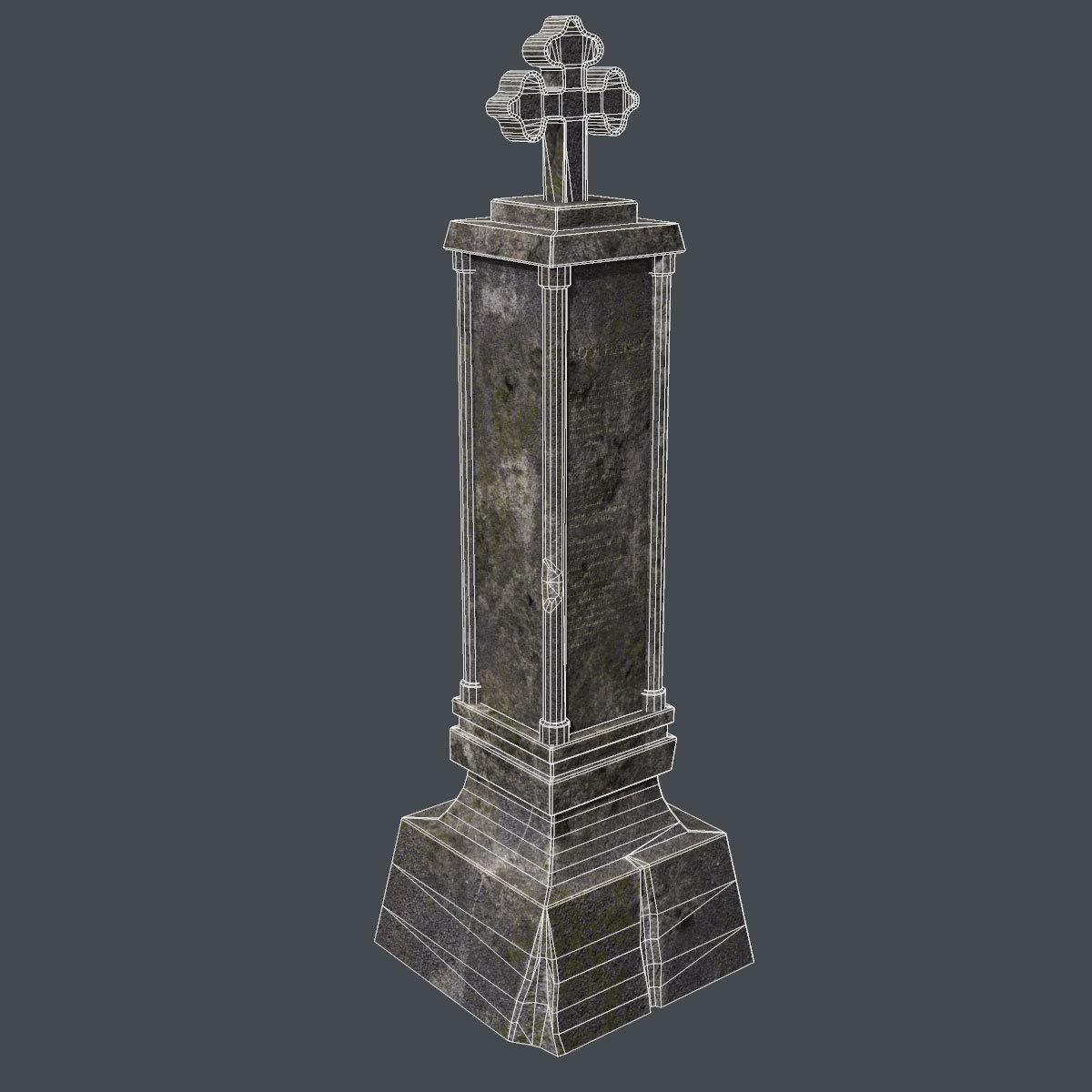 Lowpoly Gravestone 10 Pack vol2 Low-poly 3D model_29