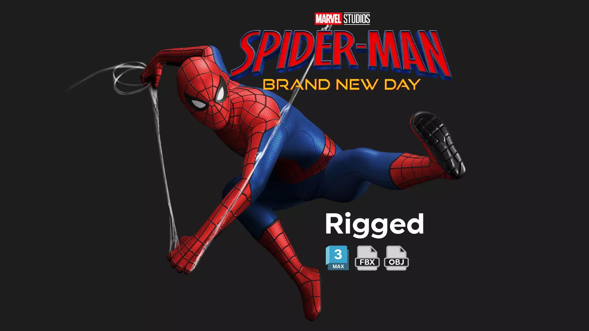 Spider-Man Brand New Day Low-poly 3D Model Low-poly 3D model