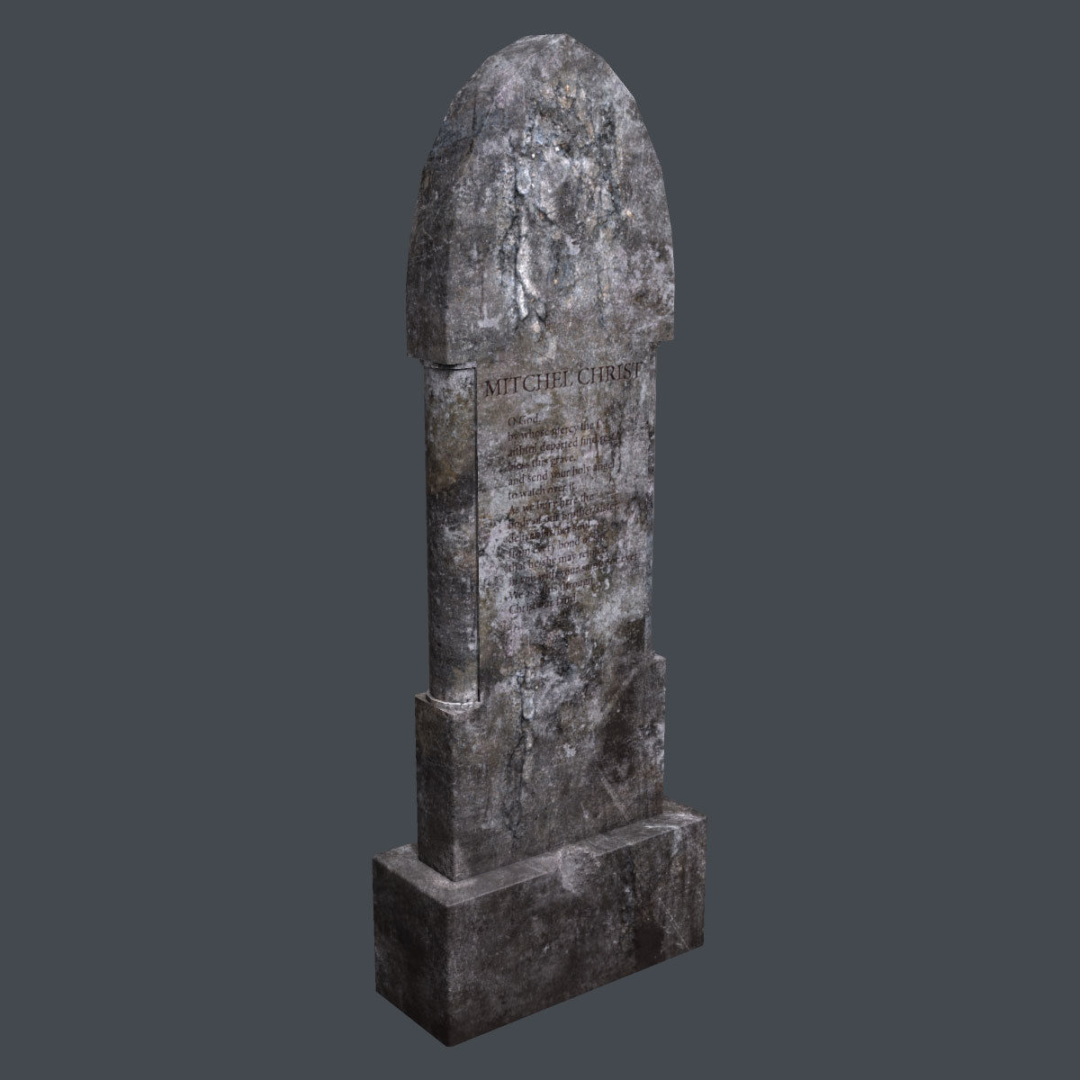 Lowpoly Gravestone 20 Pack Low-poly 3D model_12