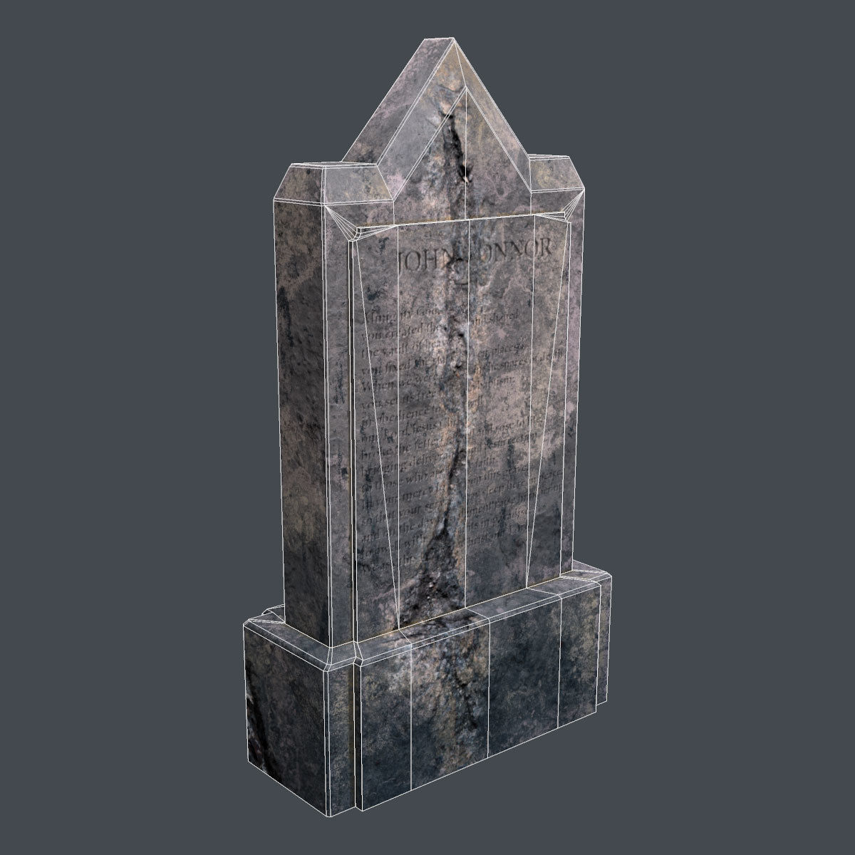 Lowpoly Gravestone 20 Pack Low-poly 3D model_54