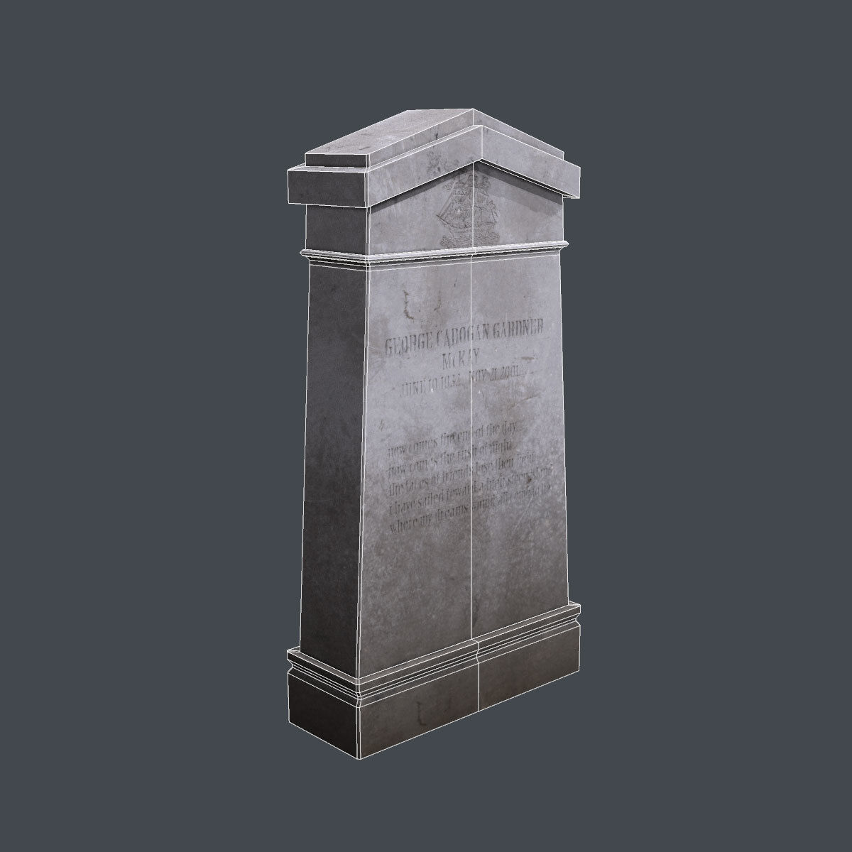Lowpoly Gravestone 20 Pack Low-poly 3D model_63