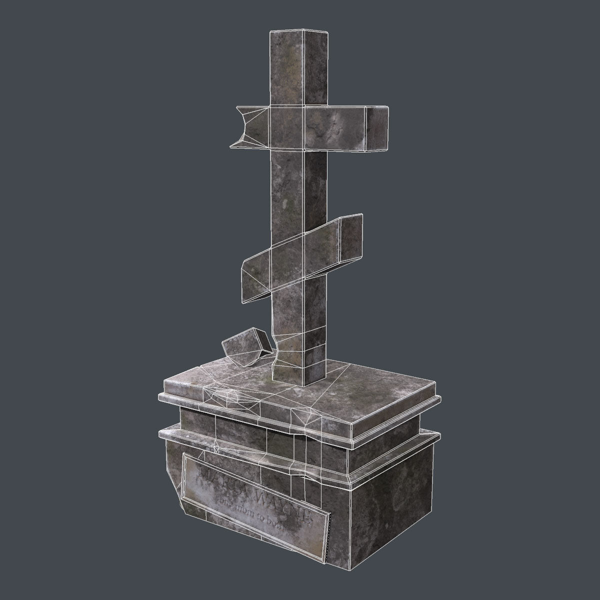 Lowpoly Gravestone 20 Pack Low-poly 3D model_66