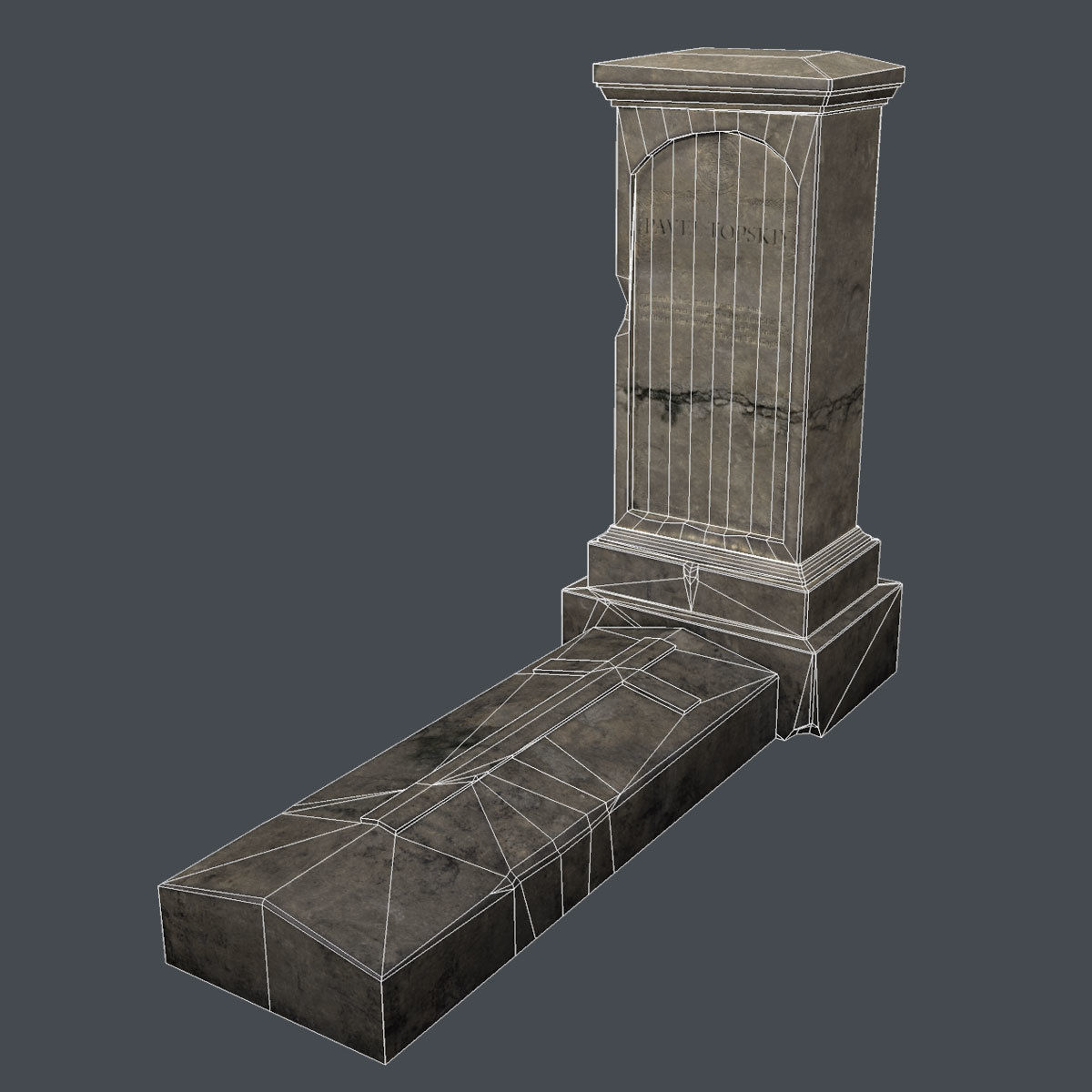 Lowpoly Gravestone 20 Pack Low-poly 3D model_69