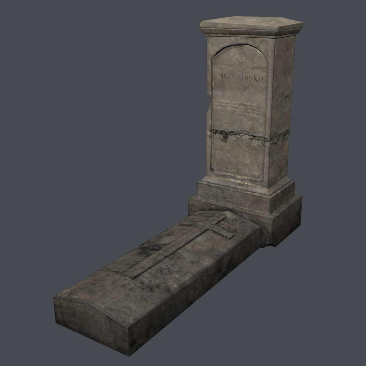 Lowpoly Gravestone 20 Pack Low-poly 3D model_27