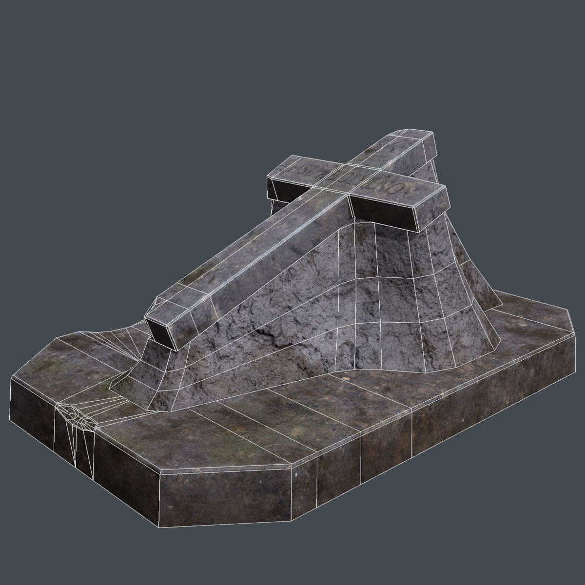 Lowpoly Gravestone 20 Pack Low-poly 3D model_75