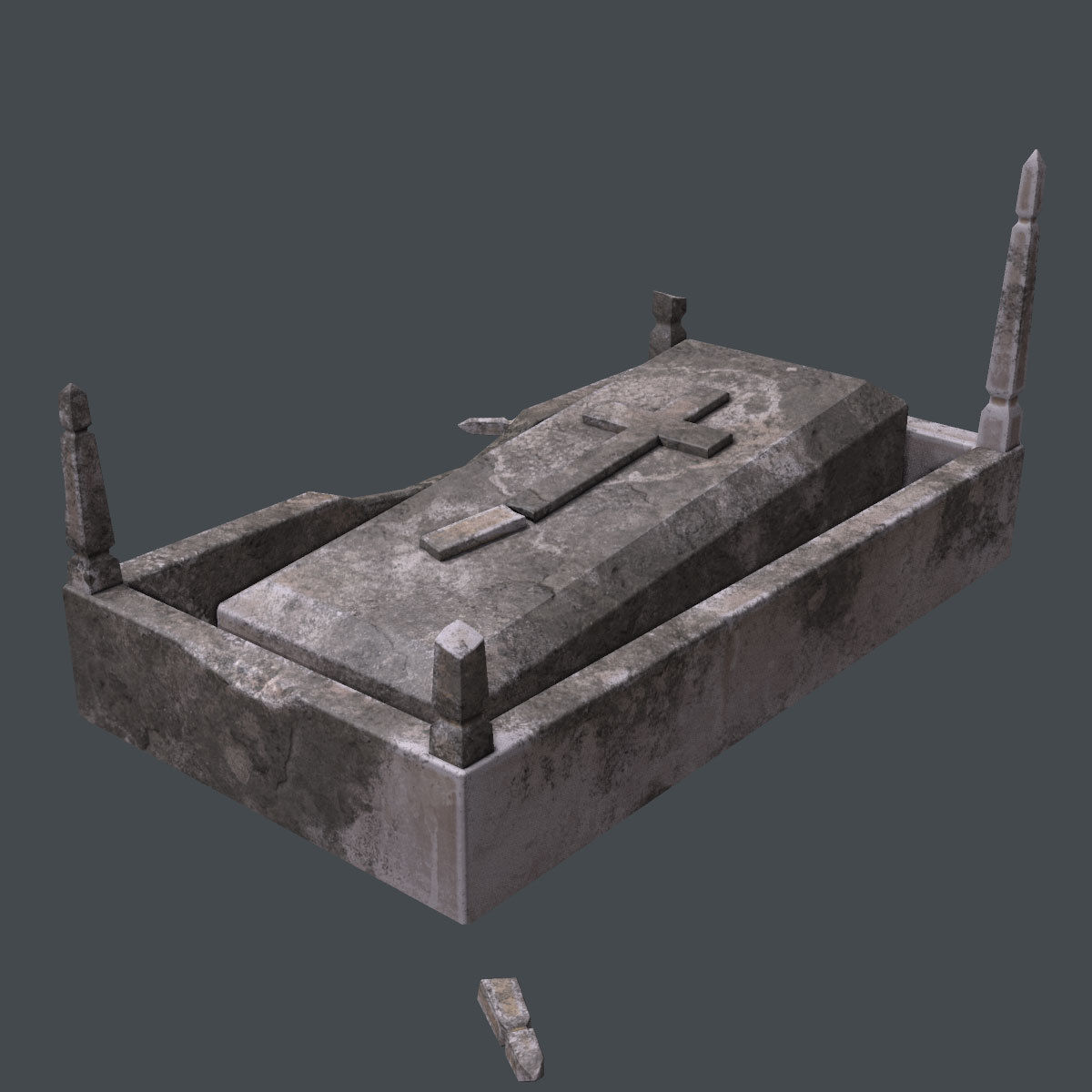 Lowpoly Gravestone 20 Pack Low-poly 3D model_30