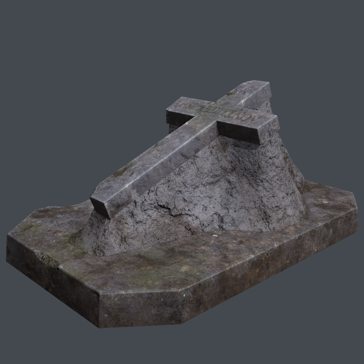Lowpoly Gravestone 20 Pack Low-poly 3D model_35