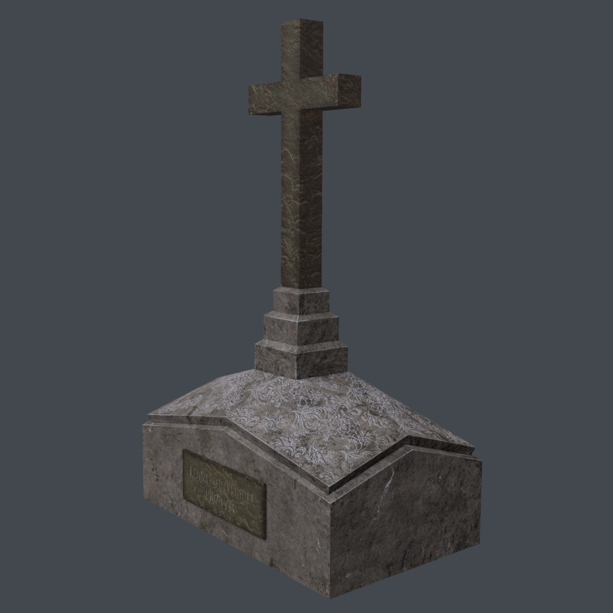 Lowpoly Gravestone 20 Pack Low-poly 3D model_25