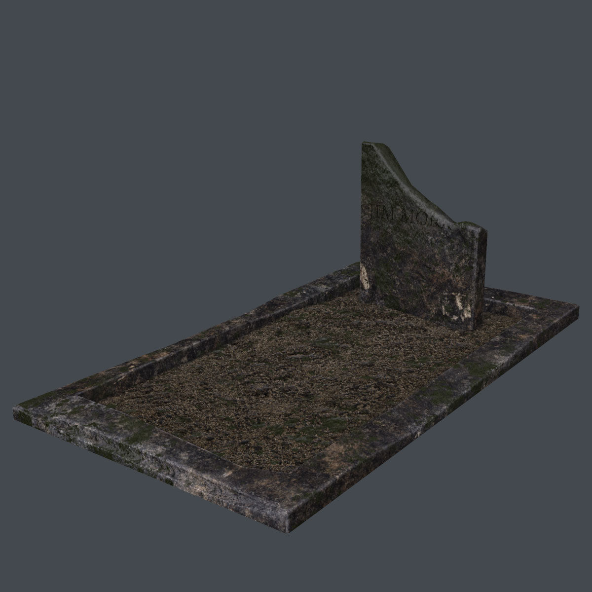 Lowpoly Gravestone 20 Pack Low-poly 3D model_33
