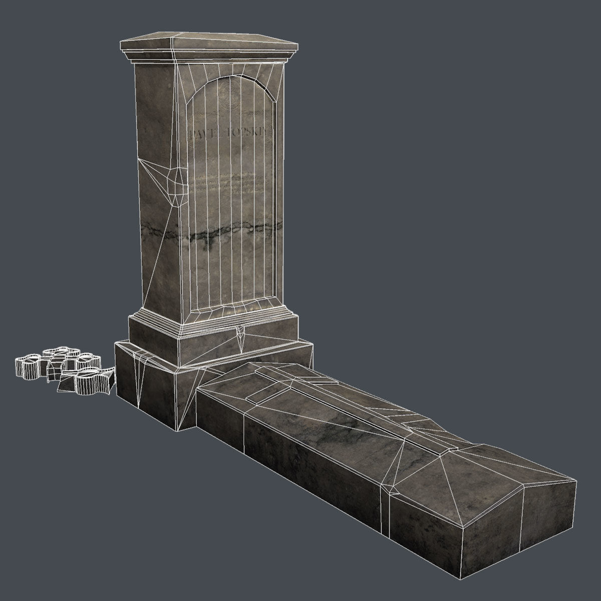 Lowpoly Cemetery Pack Low-poly 3D model_42