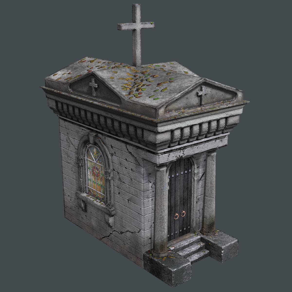 Lowpoly Cemetery Pack Low-poly 3D model_5