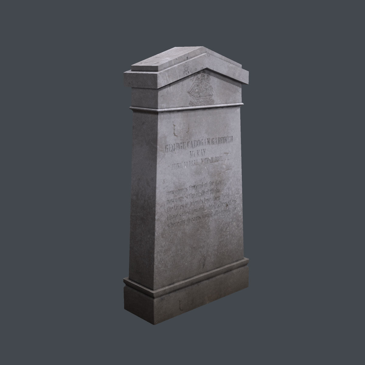 Lowpoly Cemetery Pack Low-poly 3D model_16