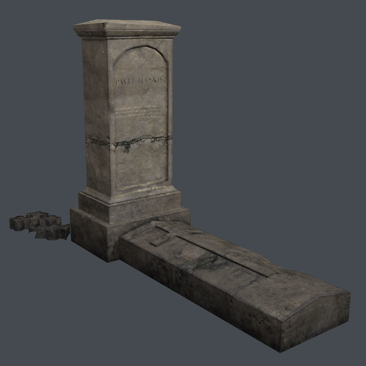 Lowpoly Cemetery Pack Low-poly 3D model_22