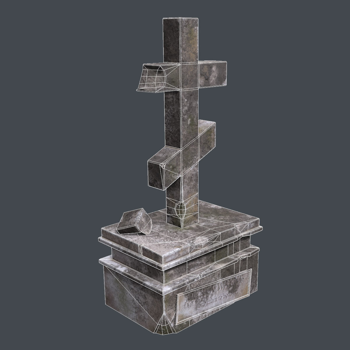 Lowpoly Cemetery Pack Low-poly 3D model_40