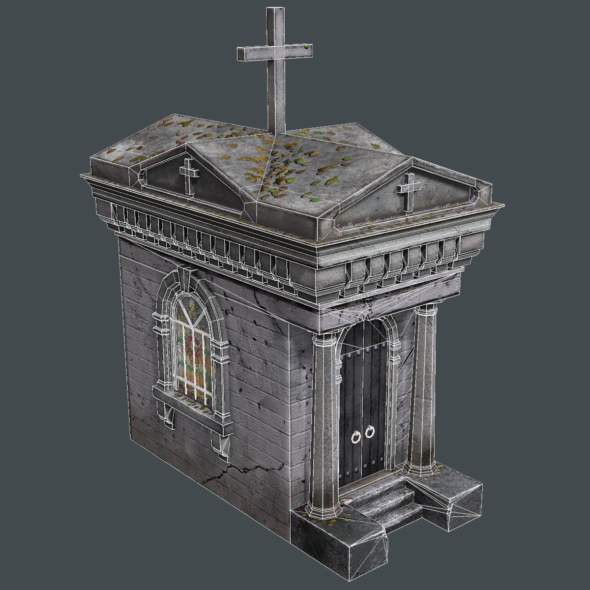 Lowpoly Cemetery Pack Low-poly 3D model_10