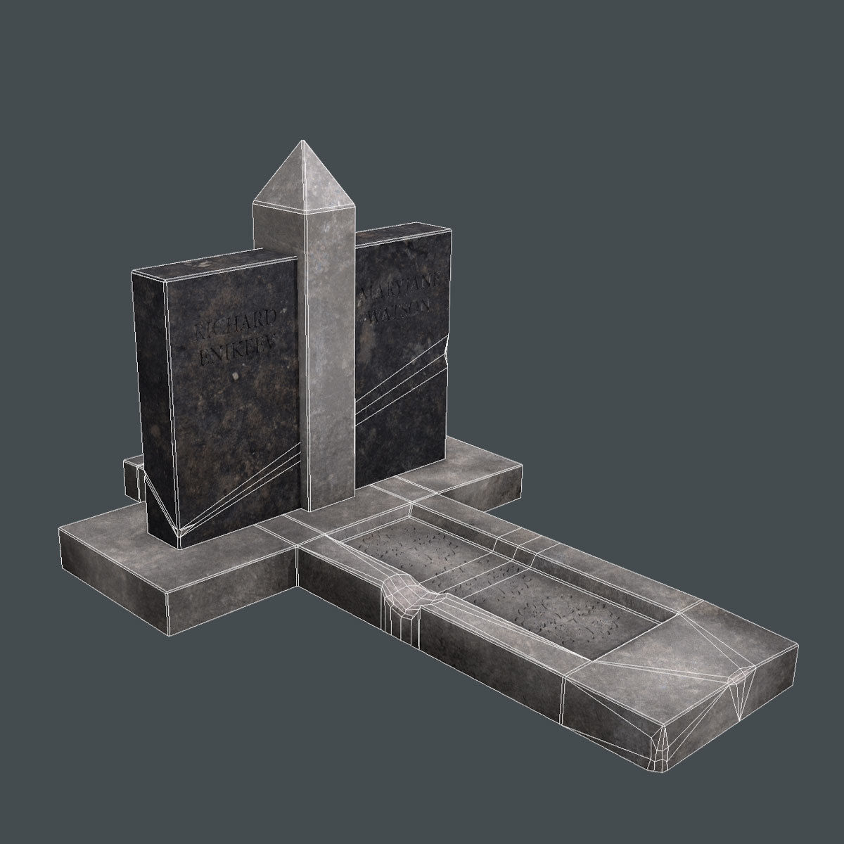 Lowpoly Cemetery Pack Low-poly 3D model_43