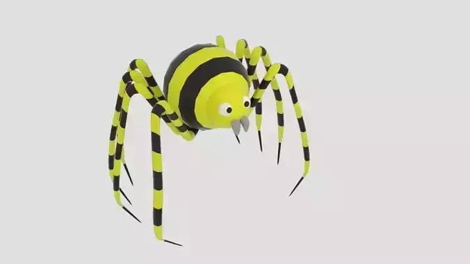 Sphere Strip Spider Low-poly 3D model