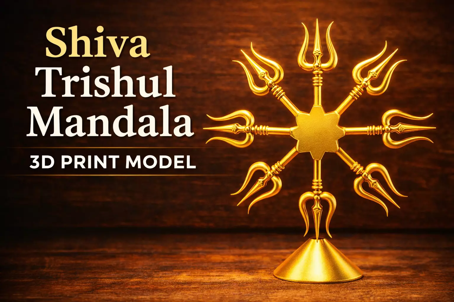 Shiva Trishul Mandala 3D Print Model 3D print model