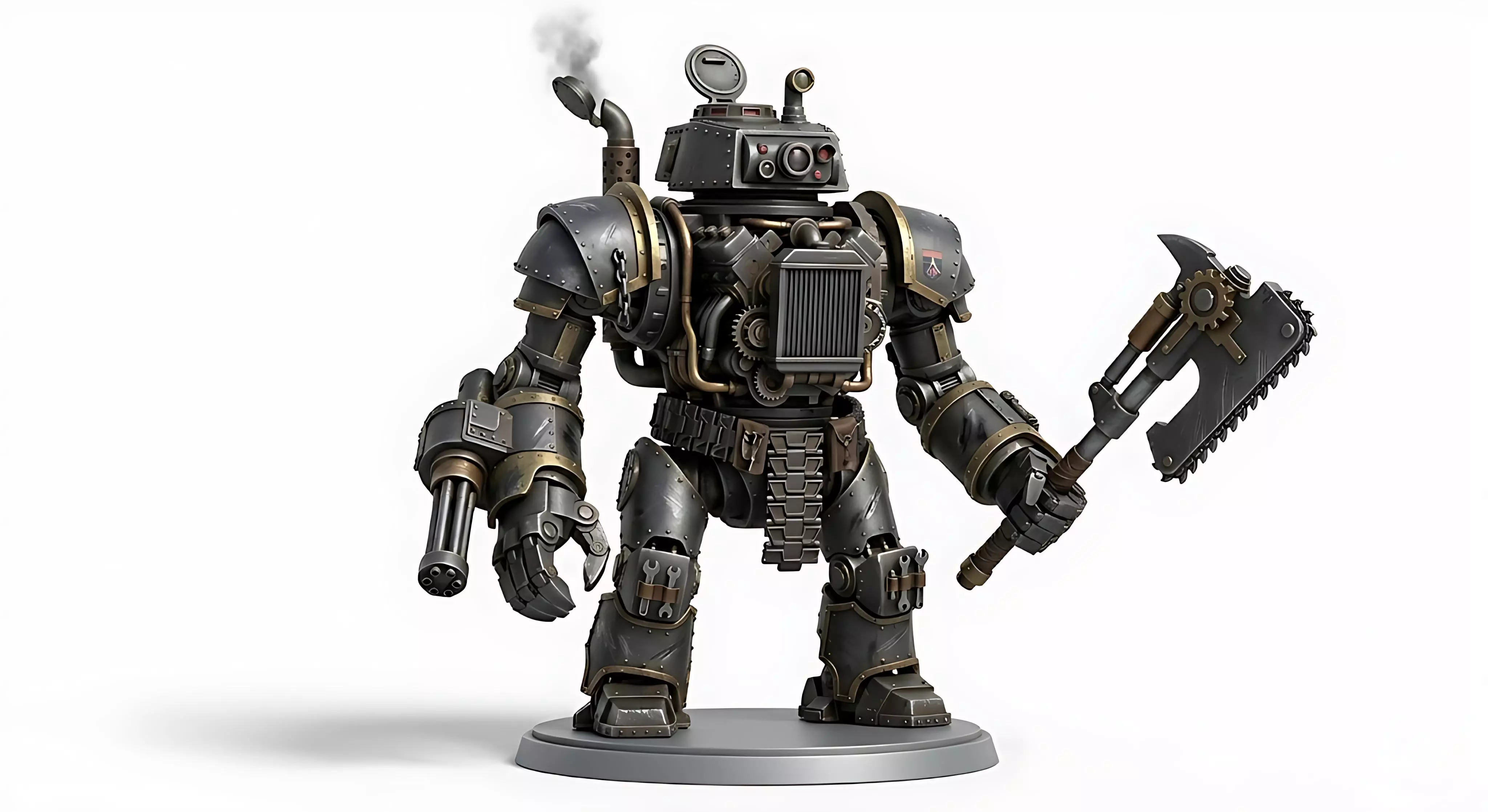 Steamforge Automaton Mech Warrior STL Model Free 3D print model