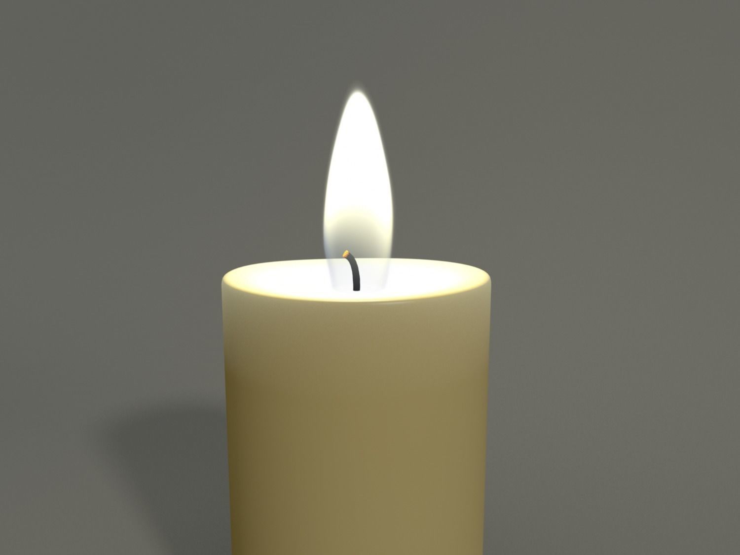 Animated Hurricane Candle 3D model_7