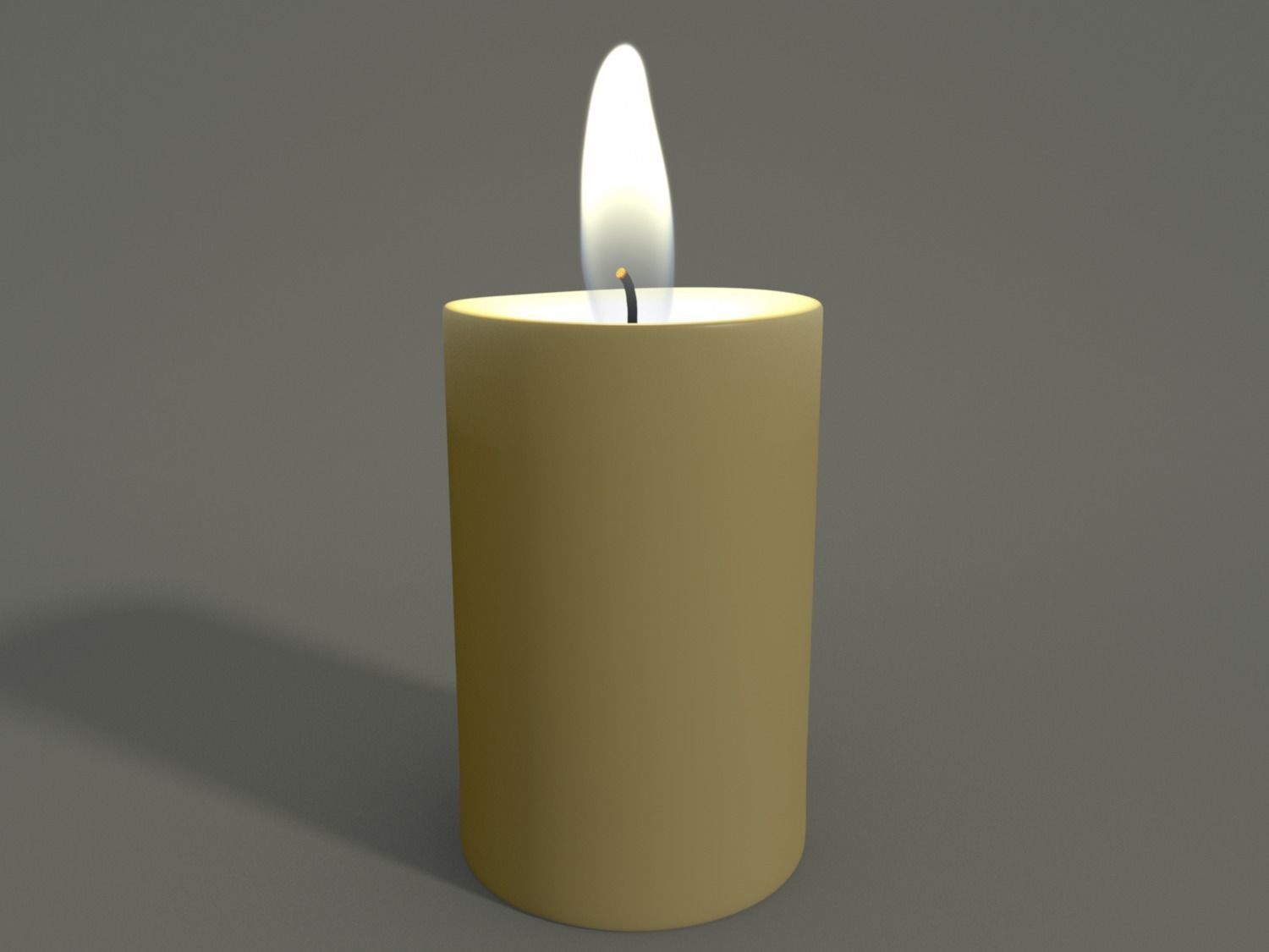 Animated Hurricane Candle 3D model_9