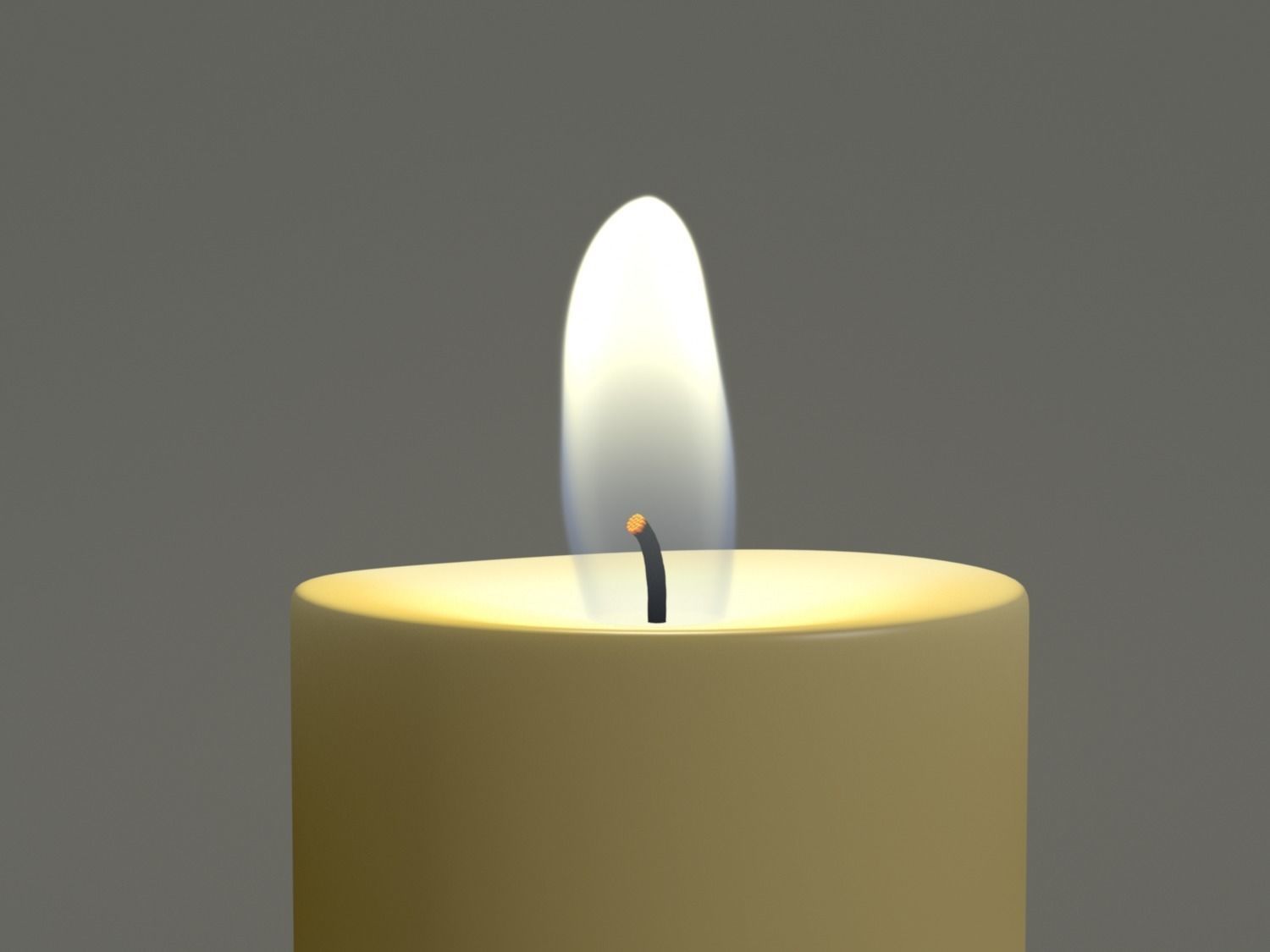 Animated Hurricane Candle 3D model_5