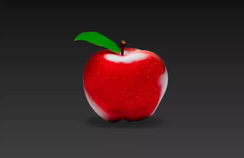 An apple to print or use in your 3D project Free 3D print model