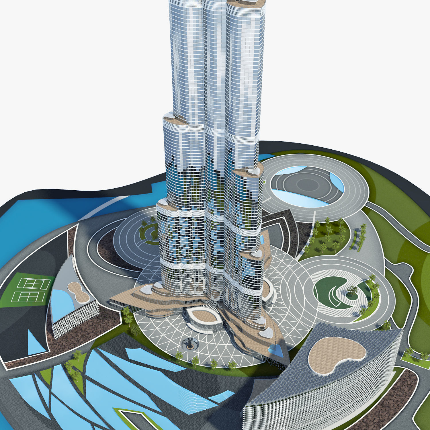 Burj Khalifa 3D model_2