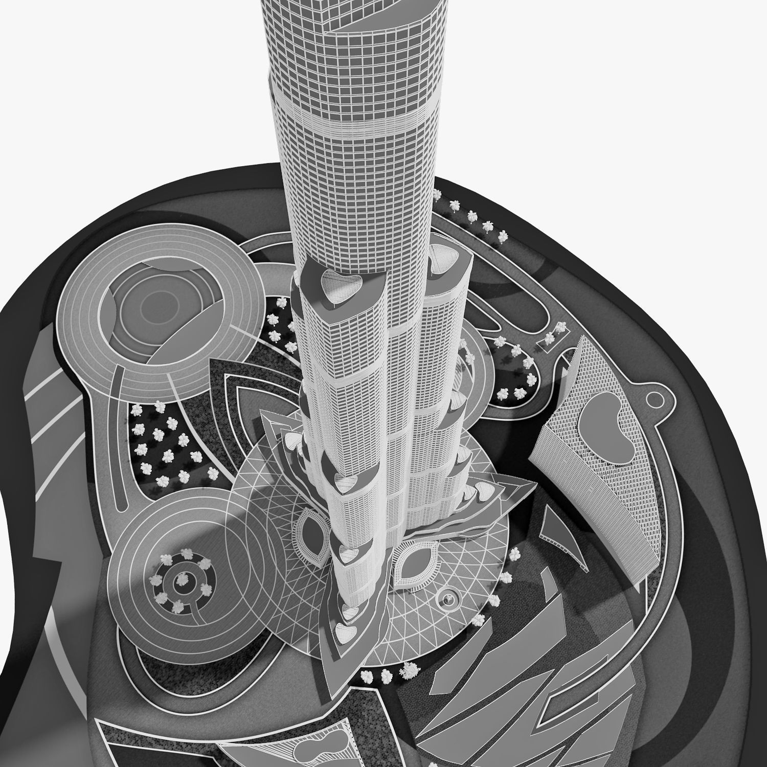 Burj Khalifa 3D model_7