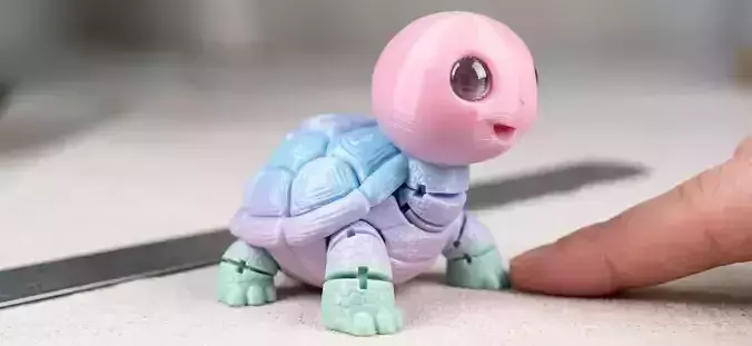 Cute Chibi Turtle Static Toy STL