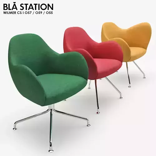 Bla Station Wilmer Chair Set Low-poly 3D model