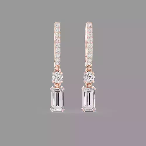 Diamond Hoops Earring